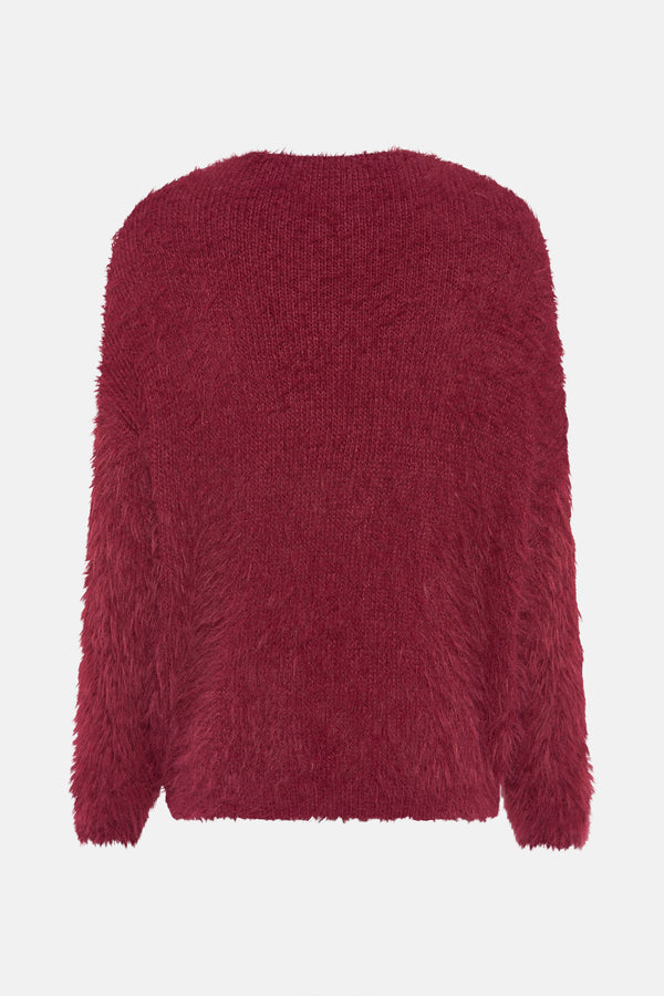 Pull col rond Rouge - Terra di Siena