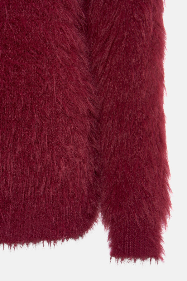 Pull col rond Rouge - Terra di Siena