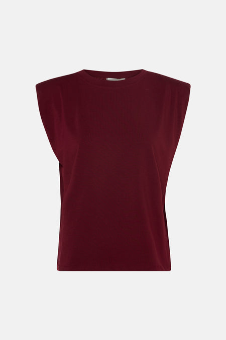 Top uni manches courtes rouge - Terra di Siena