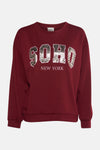 Sweater met ronde hals rood - Terra di Siena