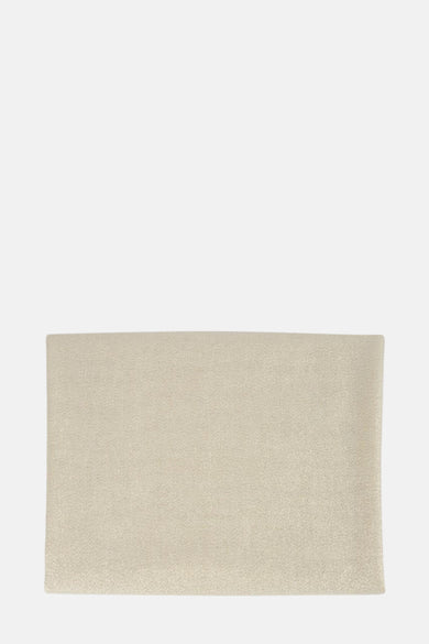 Beige sjaal van Morgan de Toi, met een delicate textuur en een elegante neutrale tint.
