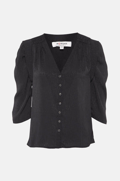 Blouse (lange mouwen) Zwart - Morgan de Toi