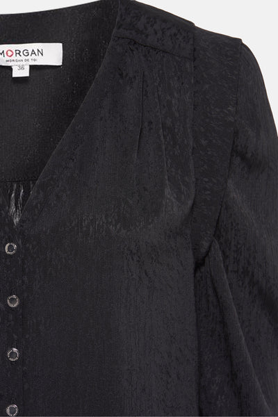 Blouse (lange mouwen) Zwart - Morgan de Toi