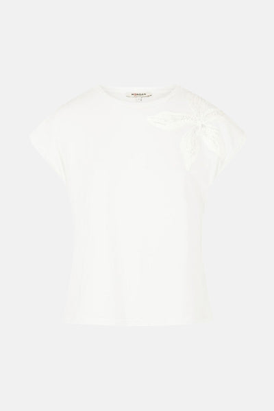 Top uni manches courtes Blanc - Morgan de Toi