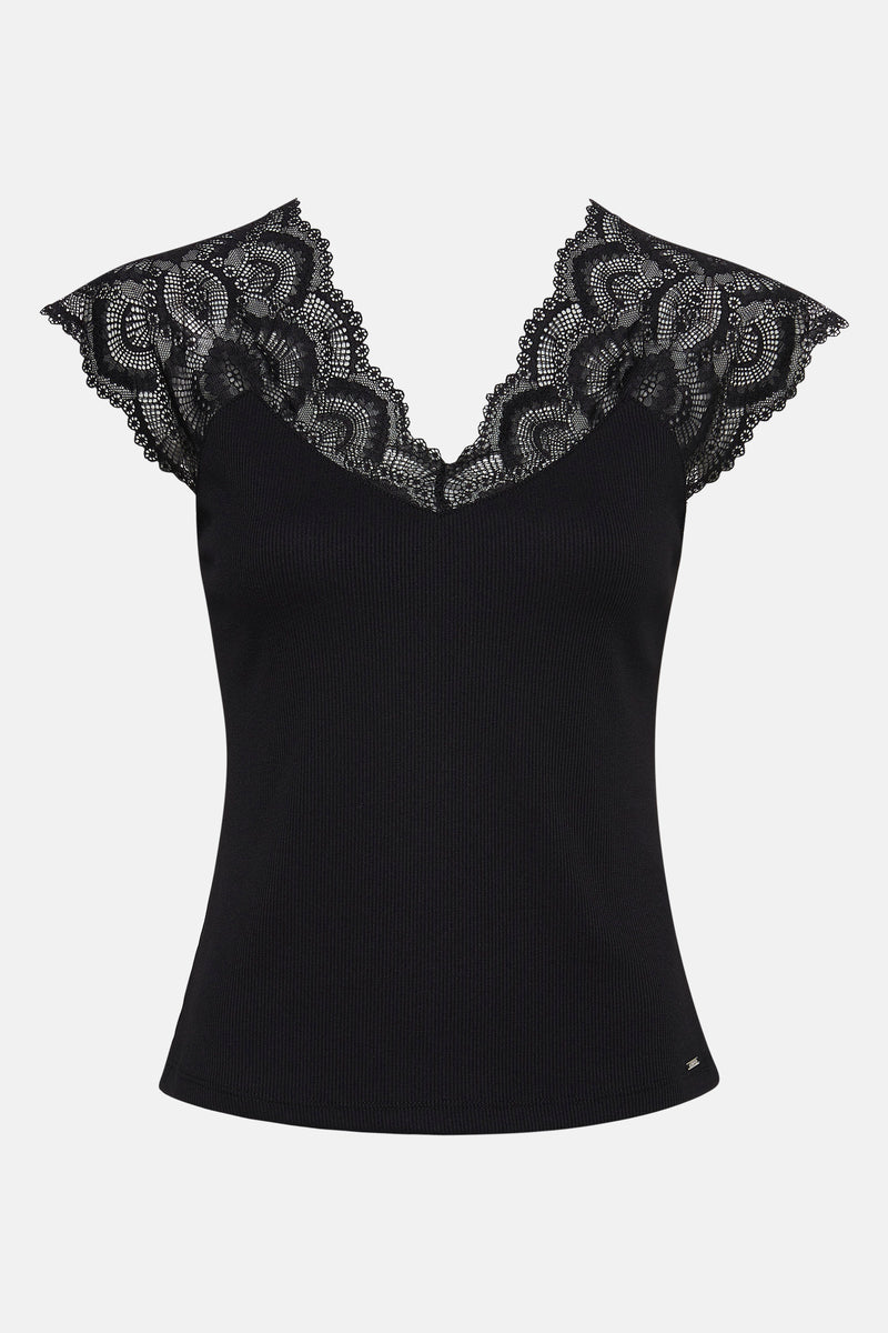 Top - zwart