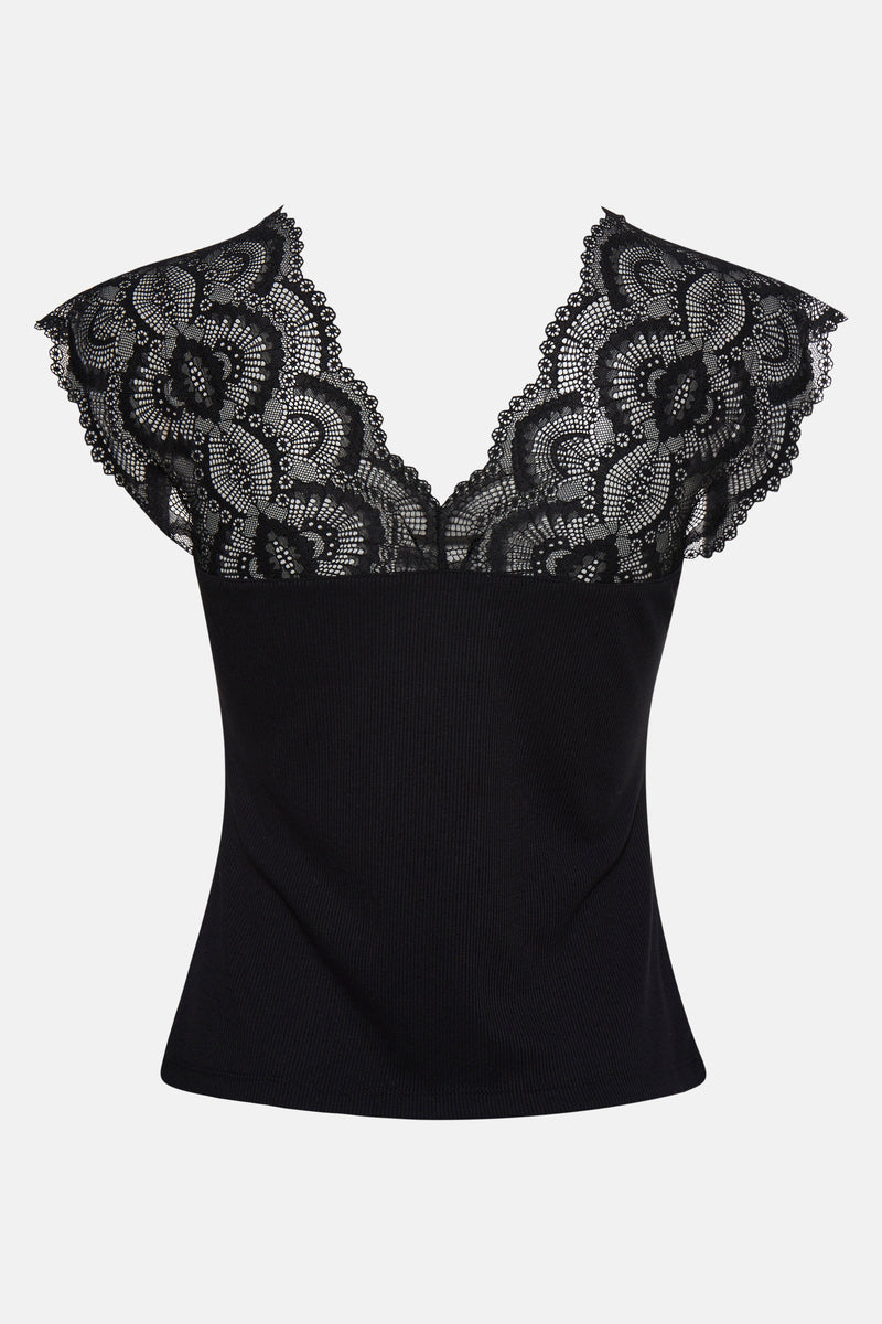 Top - zwart