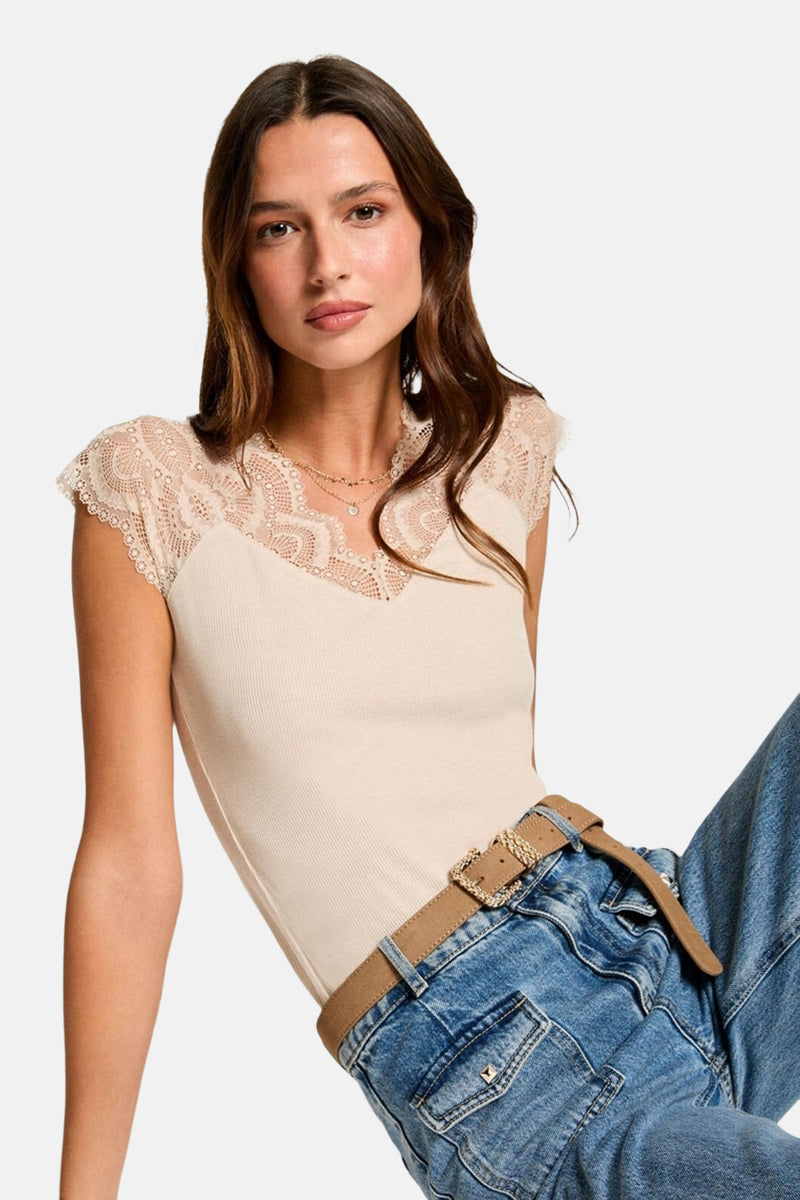 Top (sans manches) Beige - Morgan de Toi