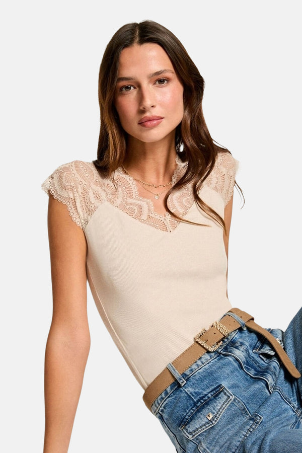 Top (zonder mouwen) Beige - Morgan de Toi