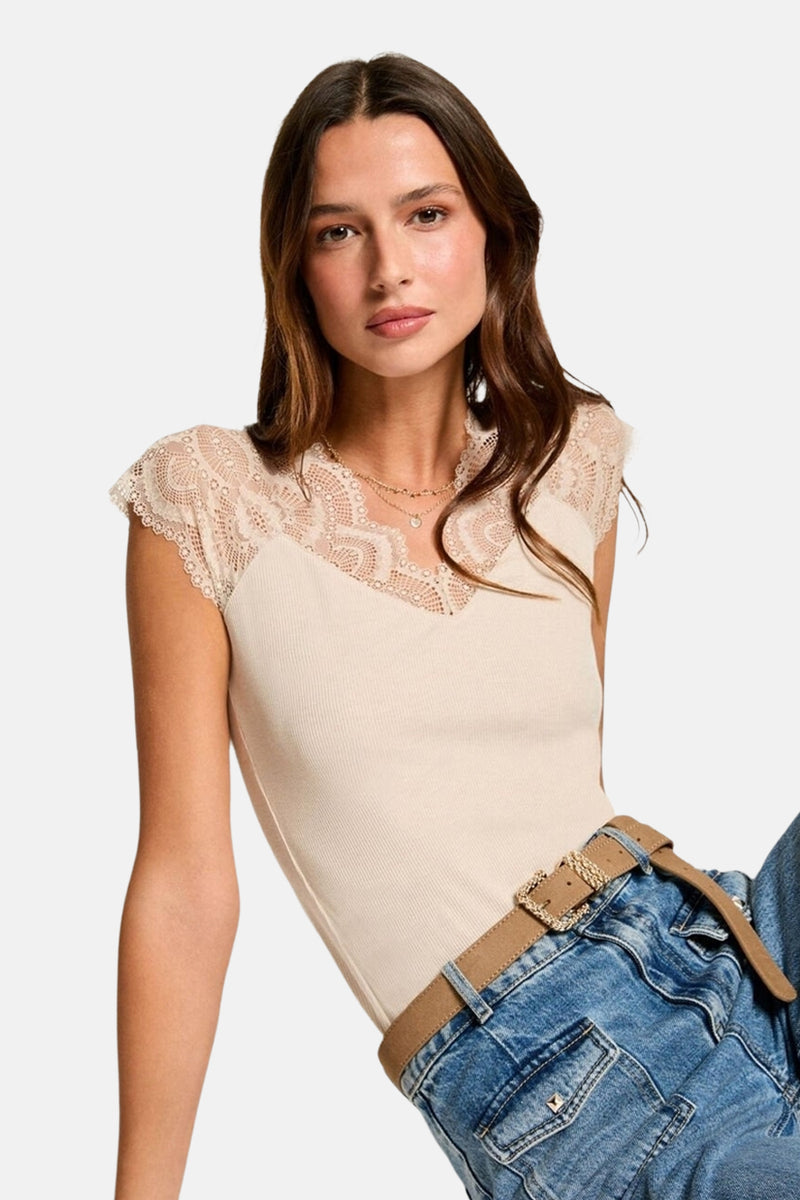 Top (sans manches) Beige - Morgan de Toi