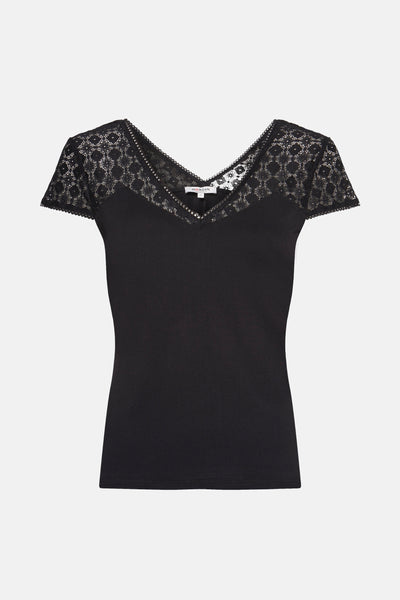Top uni manches courtes Noir - Morgan de Toi