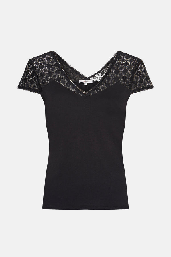 Top (korte mouwen) Zwart - Morgan de Toi