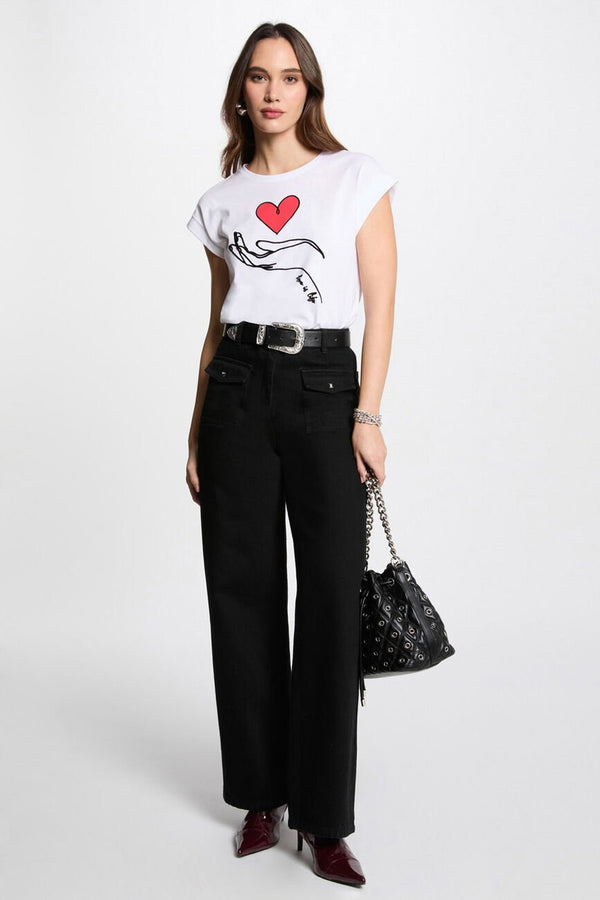 T-shirt (korte mouwen) Wit - Morgan de Toi