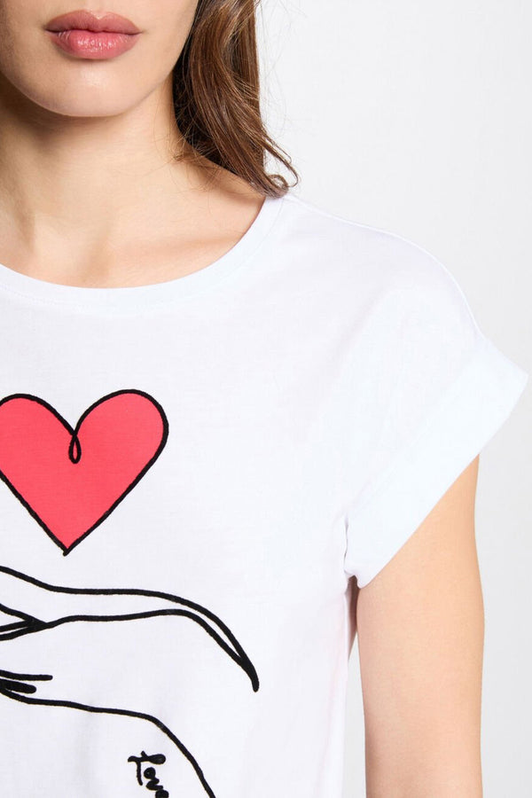 T-shirt (korte mouwen) Wit - Morgan de Toi