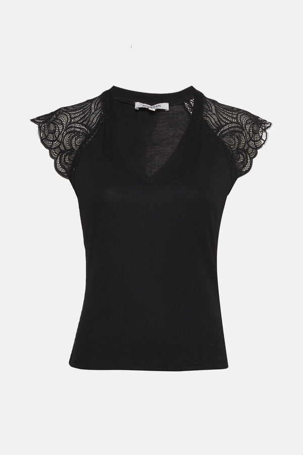 Top uni manches courtes Noir - Morgan de Toi