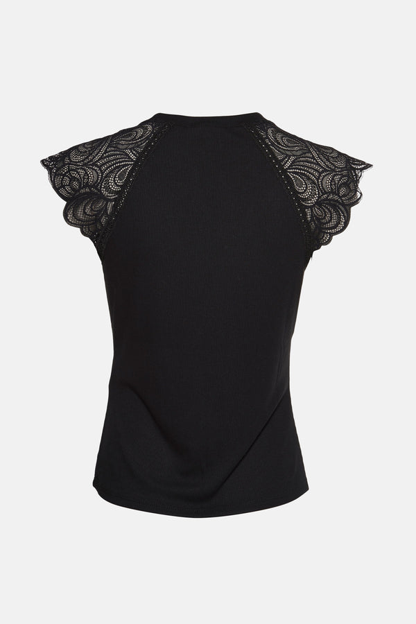 Top uni manches courtes Noir - Morgan de Toi