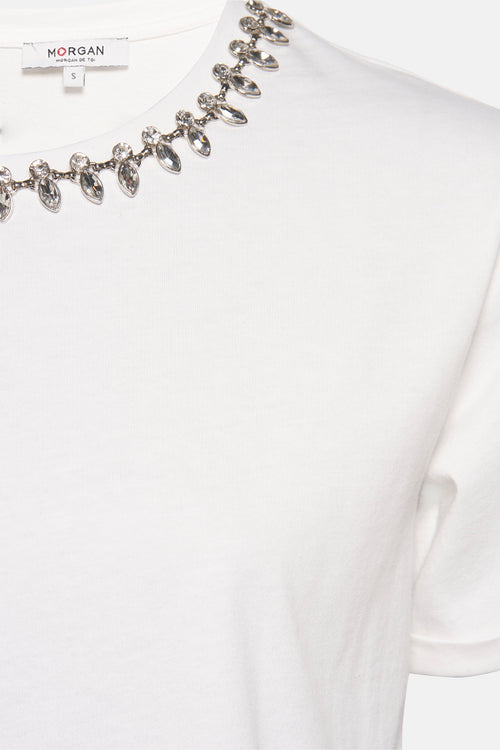 Top uni manches courtes Blanc - Morgan de Toi