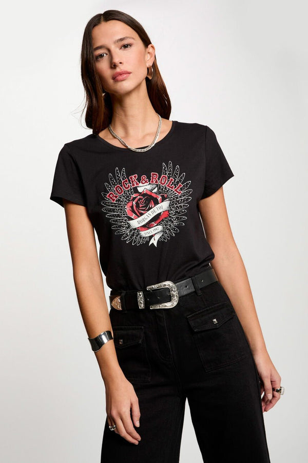 T-shirt (manches courtes) Noir - Morgan de Toi
