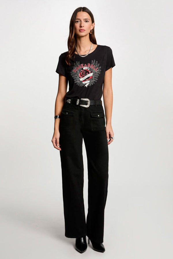 T-shirt (manches courtes) Noir - Morgan de Toi