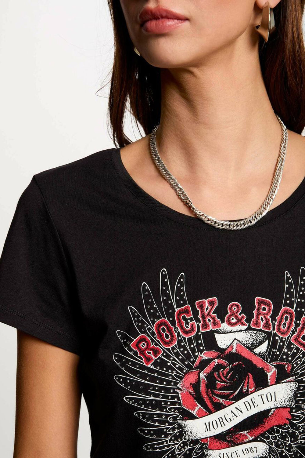 T-shirt (manches courtes) Noir - Morgan de Toi