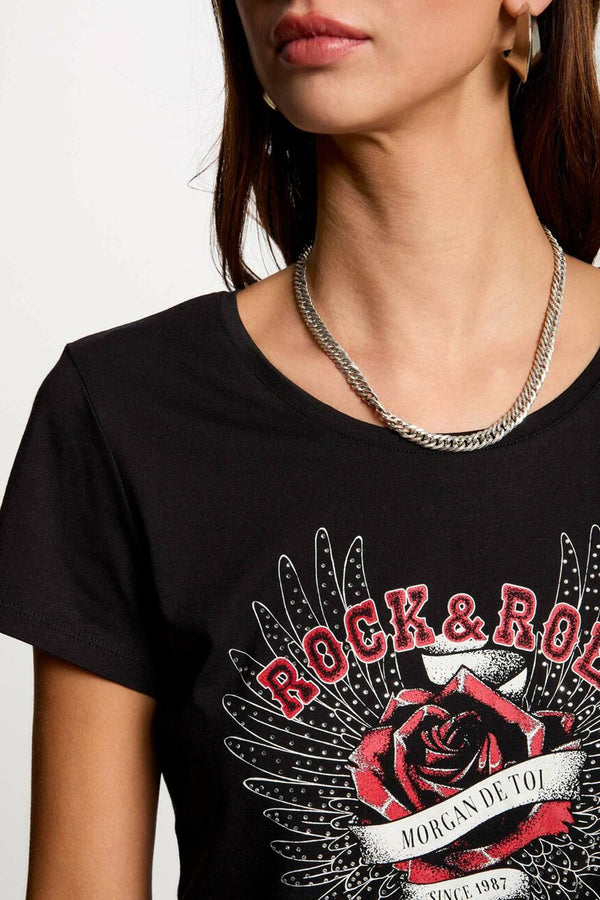 T-shirt (manches courtes) Noir - Morgan de Toi