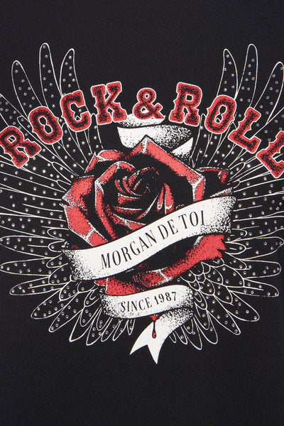 T-shirt (manches courtes) Noir - Morgan de Toi