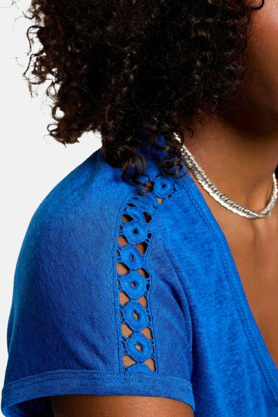 Top uni manches courtes Bleu - Morgan de Toi