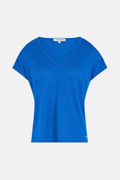 Top uni manches courtes Bleu - Morgan de Toi