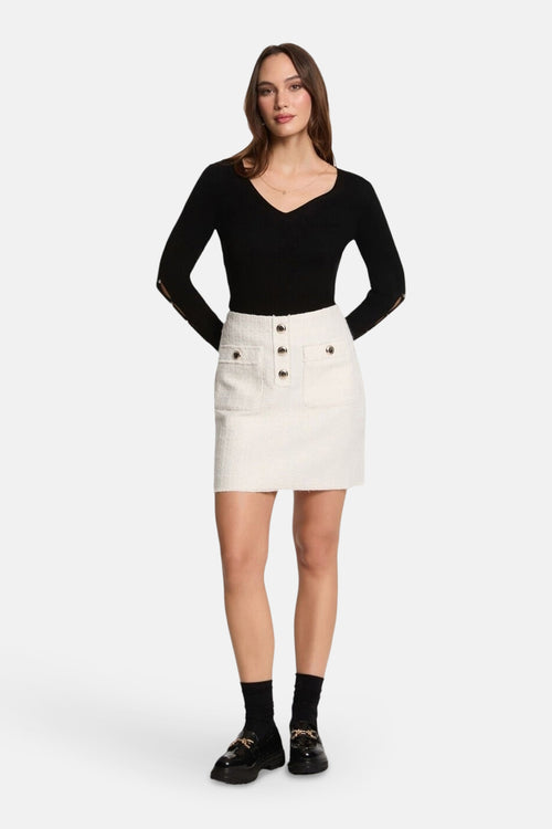 Jupe courte Beige - Morgan de Toi