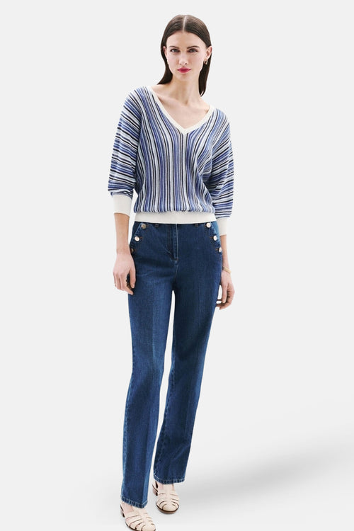 Pull col V Bleu - CAROLL