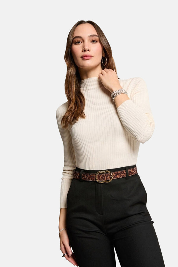 Pull col montant Beige - Morgan de Toi