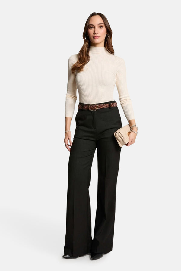 Pull col montant Beige - Morgan de Toi
