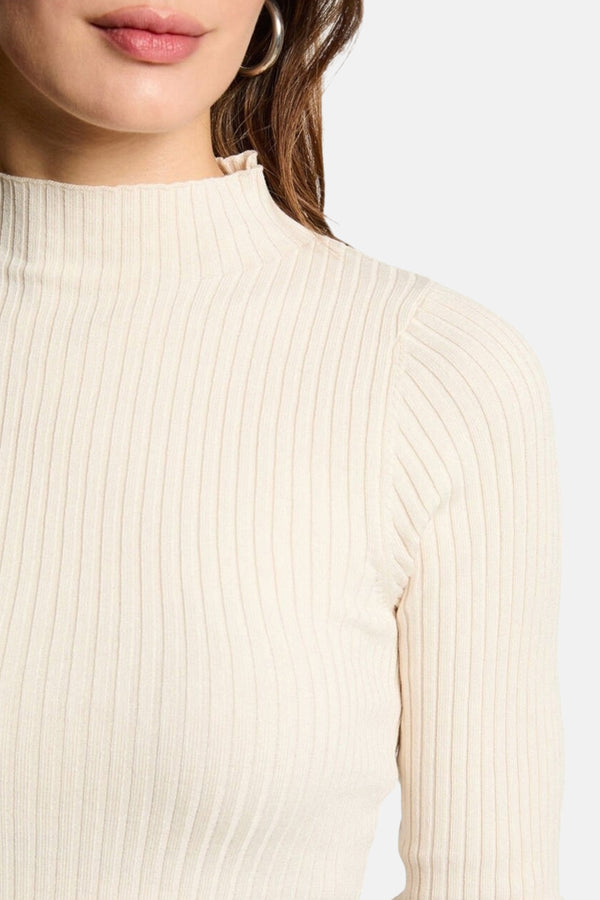 Pull col montant Beige - Morgan de Toi