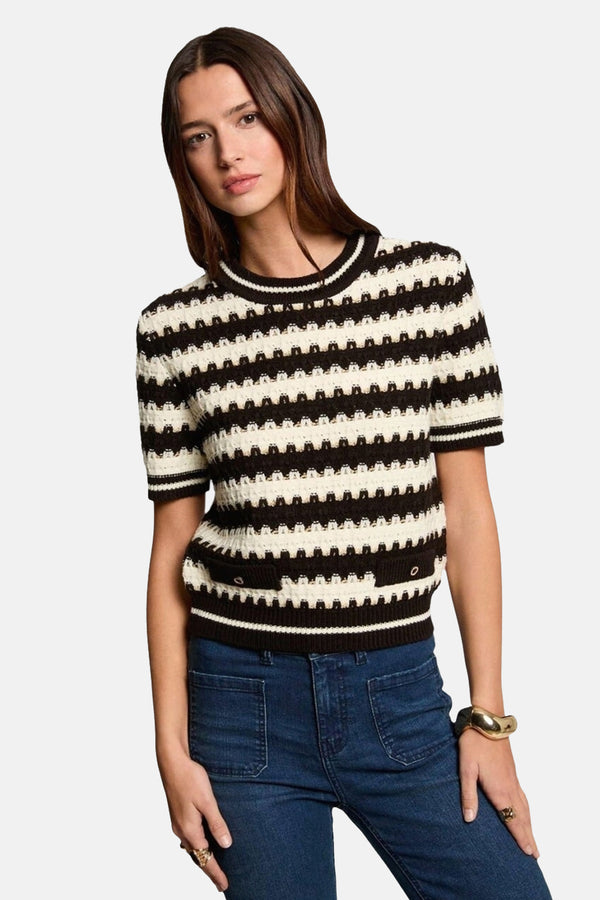 Pull col rond Noir - Morgan de Toi