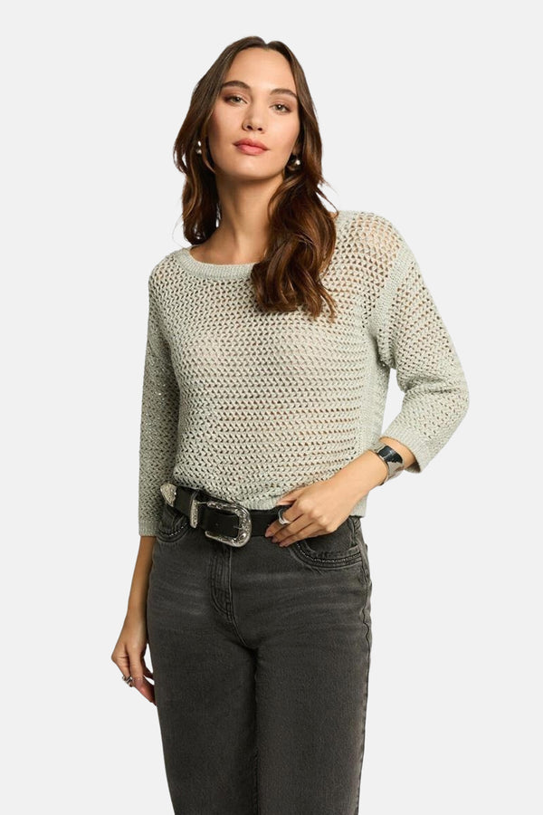 Pull col rond Vert - Morgan de Toi