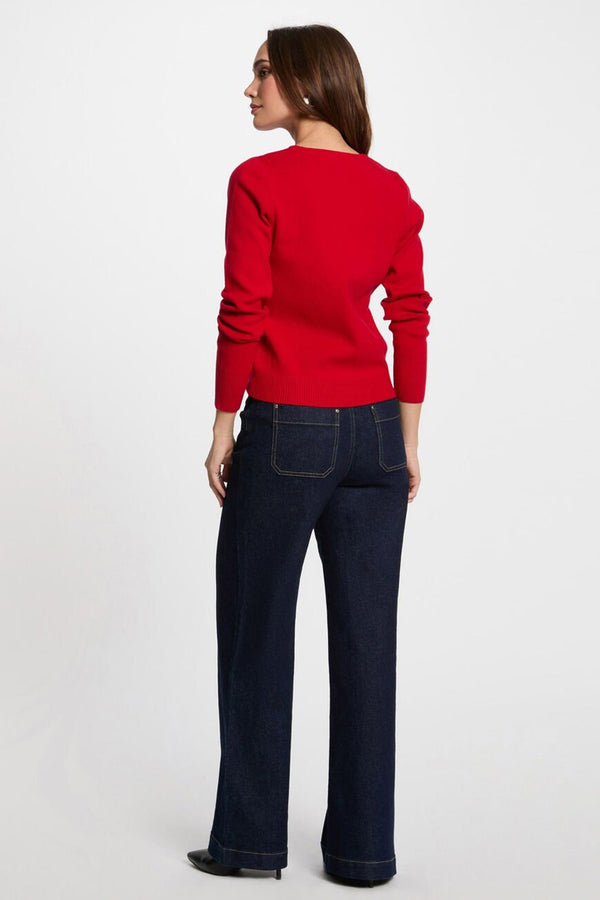 Pull col rond Rouge - Morgan de Toi