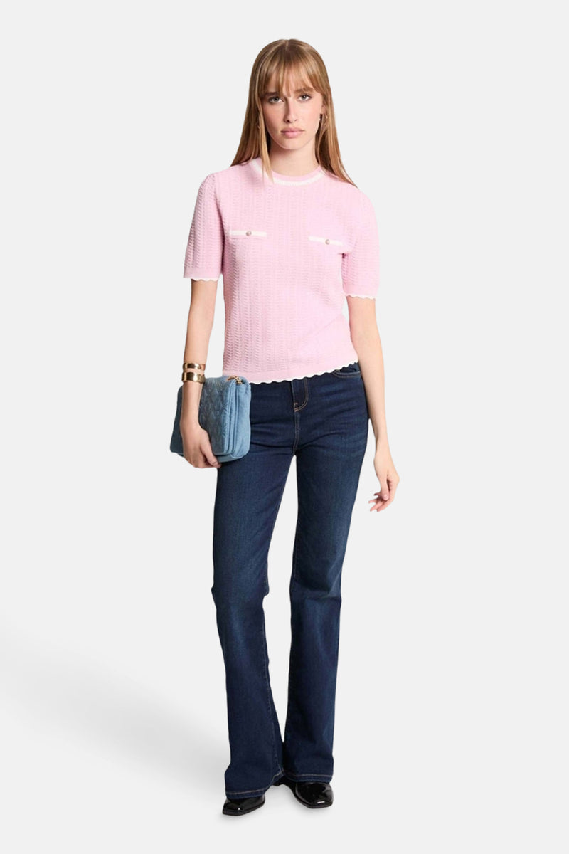Pull col rond Rose - Morgan de Toi
