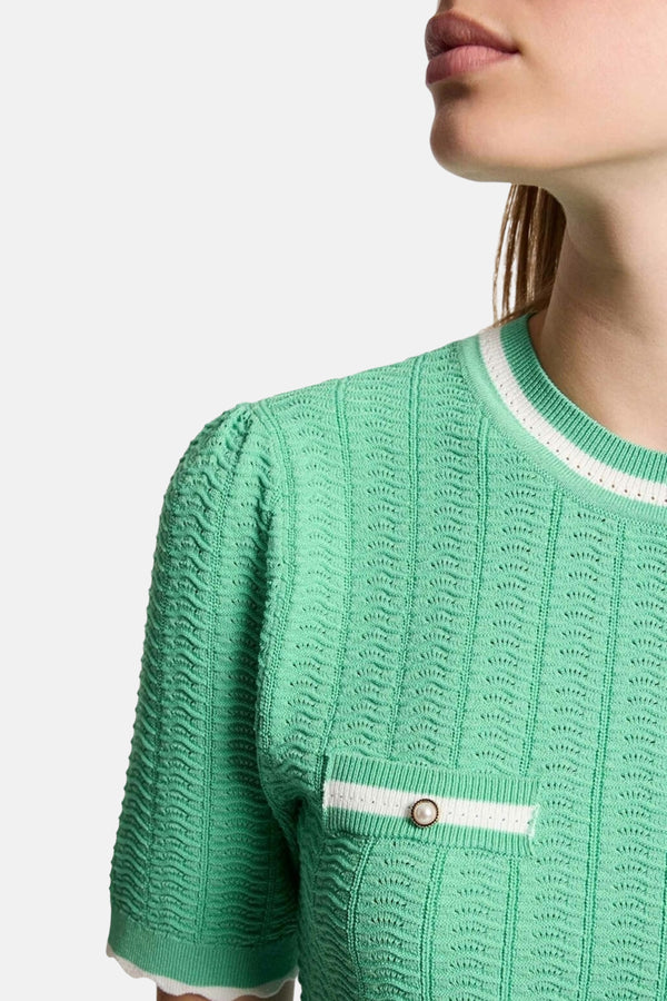 Pull col rond VERT - Morgan de Toi