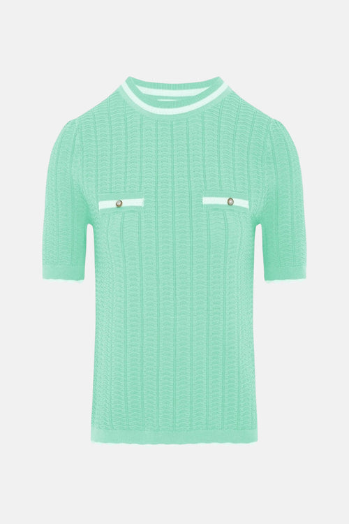 Pull col rond VERT - Morgan de Toi