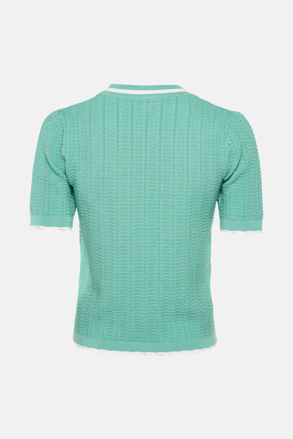 Pull col rond VERT - Morgan de Toi