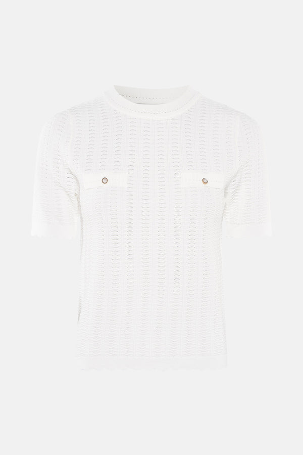 Pull col rond Blanc - Morgan de Toi