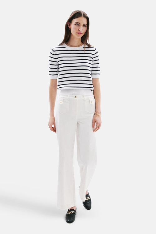 Pantalon coloré - blanc