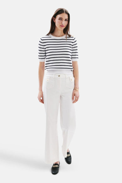 Pantalon coloré - blanc