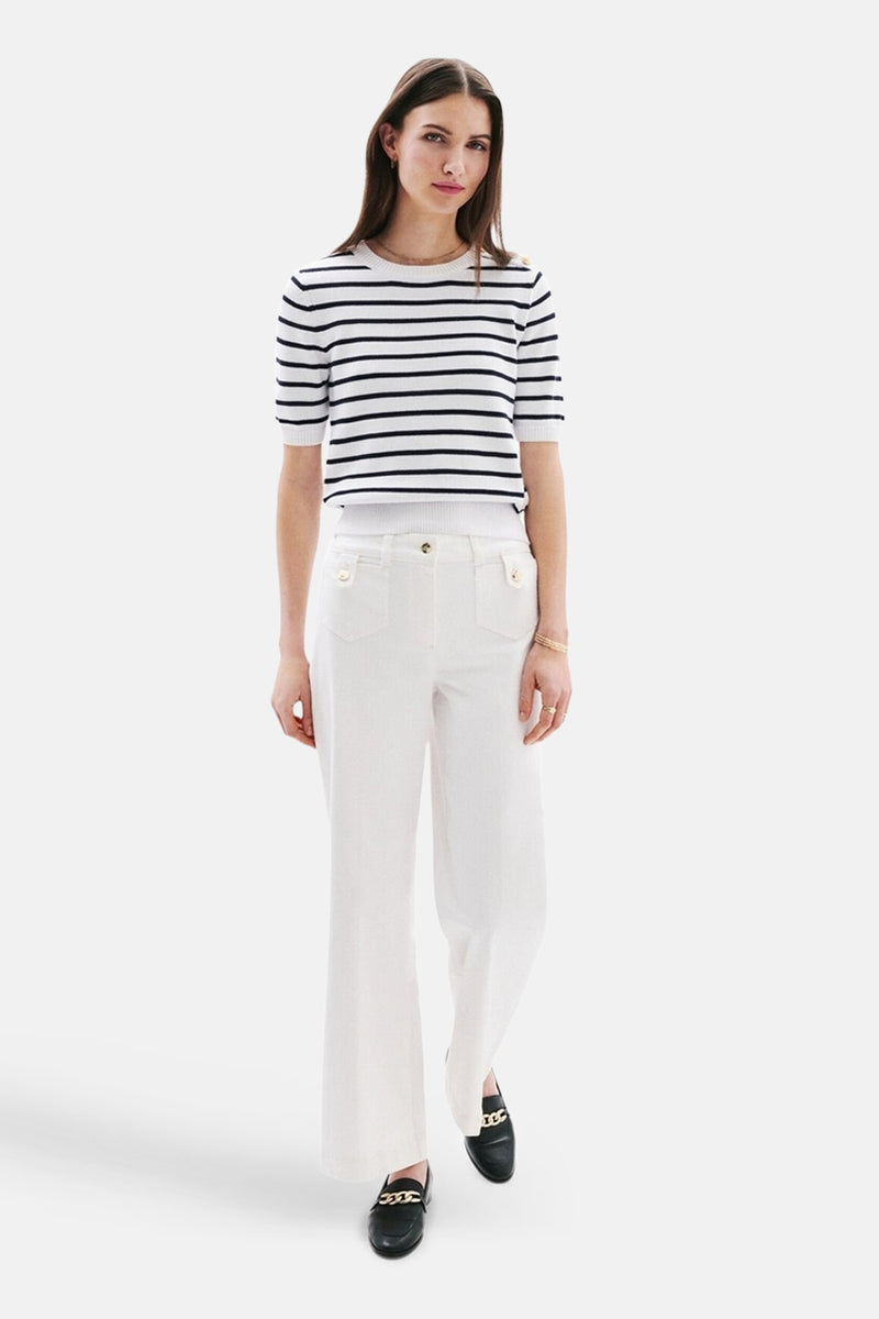 Pantalon coloré - blanc