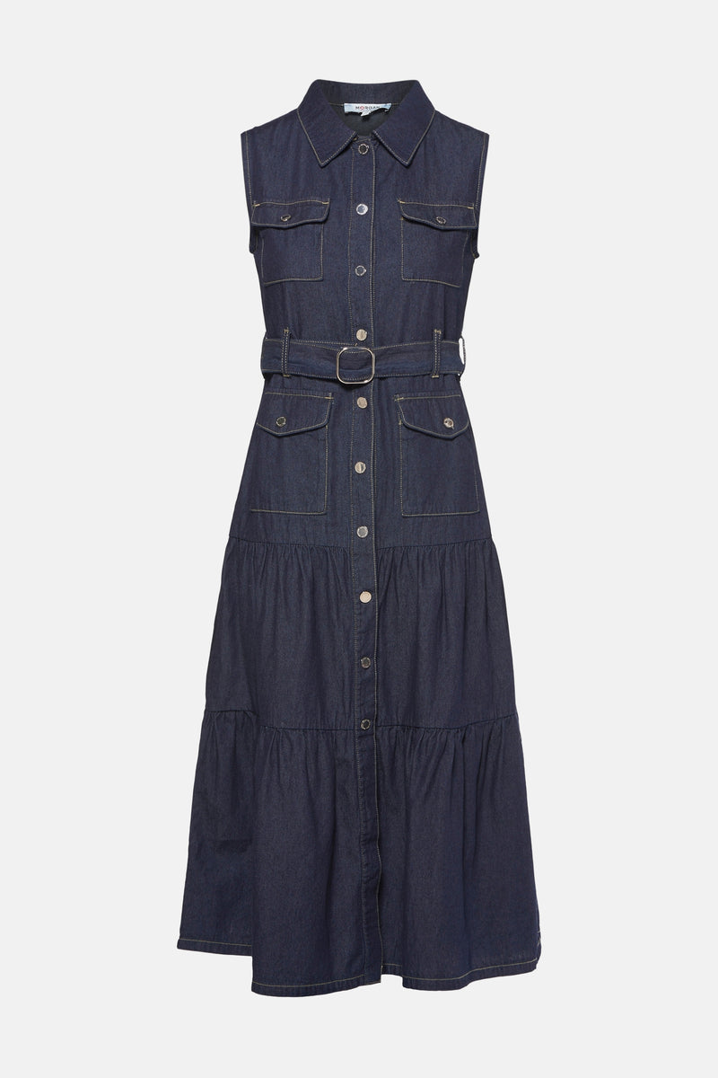 	Dames tops kleed zonder mouw Denim - Morgan de Toi