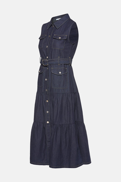 	Dames tops kleed zonder mouw Denim - Morgan de Toi