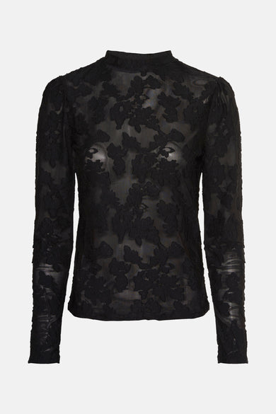Top uni manches longues Noir - Morgan de Toi