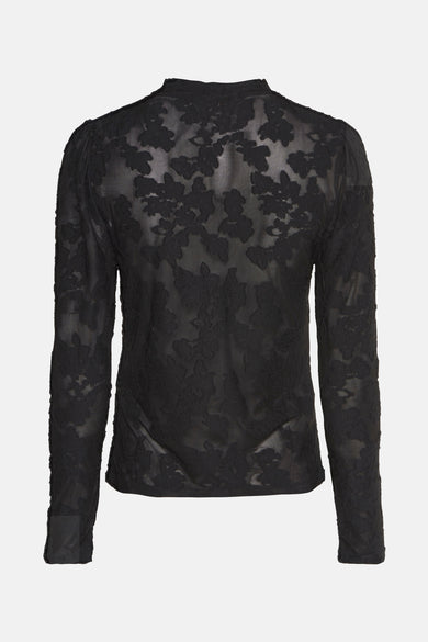 Top uni manches longues Noir - Morgan de Toi