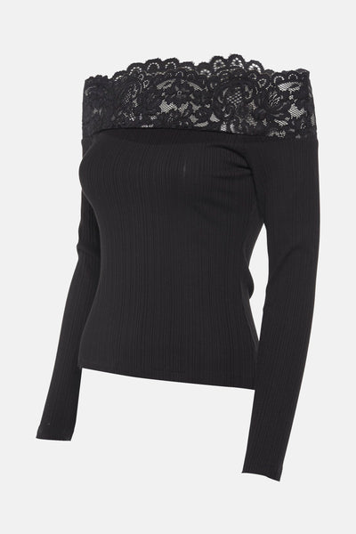 Top (lange mouwen) Zwart - Morgan de Toi