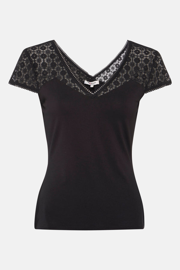 Top uni manches courtes Noir - Morgan de Toi