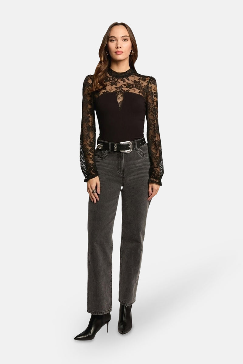 Top (lange mouwen) Zwart - Morgan de Toi
